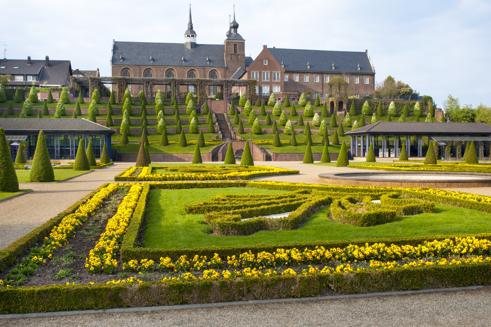 Terrassengarten im Kloster Kamp in Kamp-Lintfort.