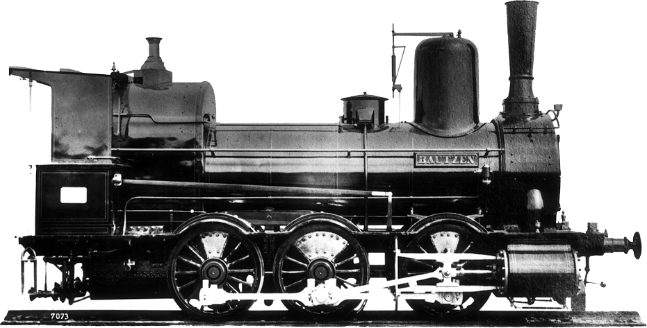 Kray-Wanner-Bahn: Güterzuglokomotive der Baureihe „Bautzen“ der Rheinischen Eisenbahngesellschaft.