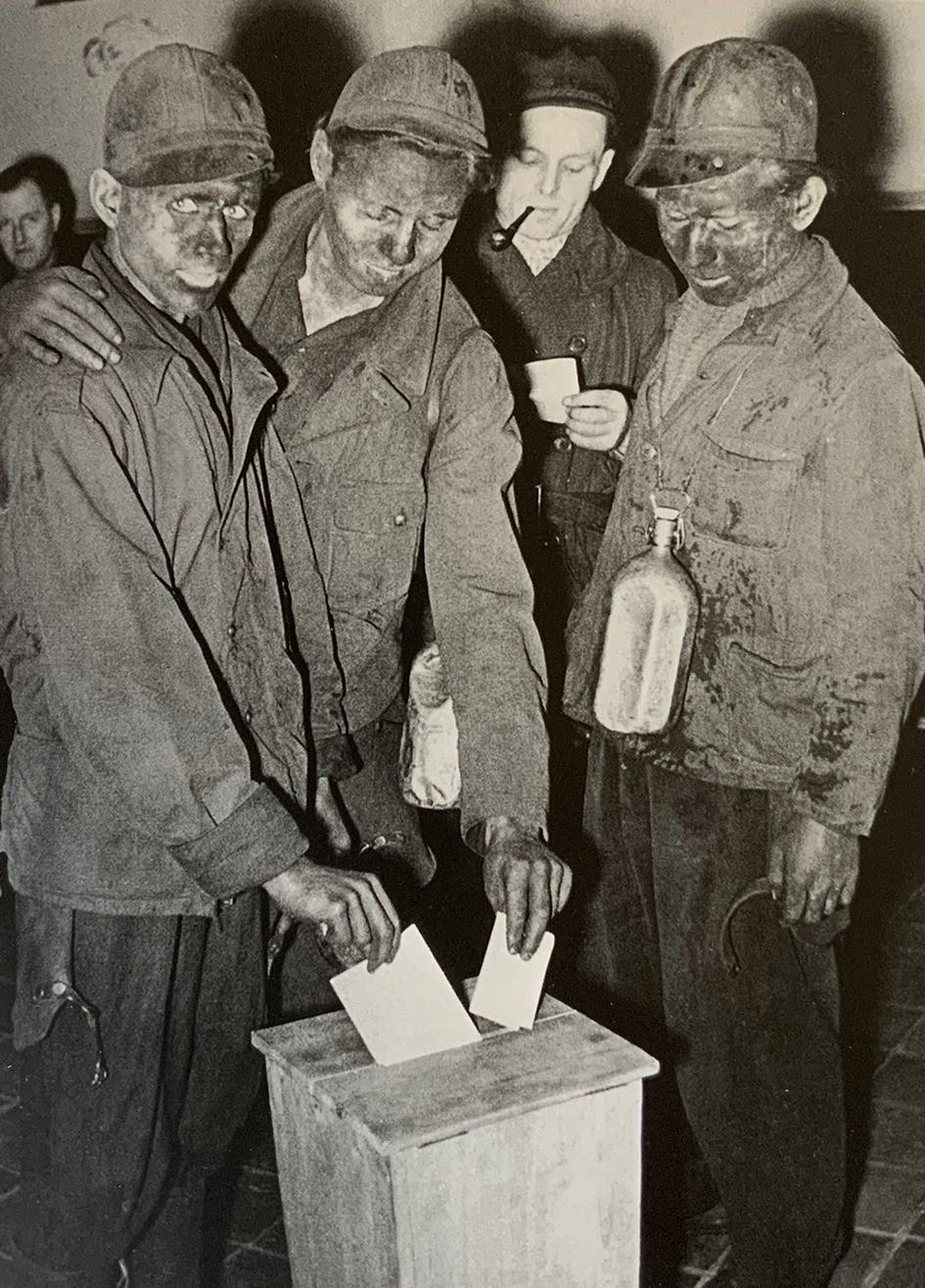 Urabstimmung im Bergbau, 1951.